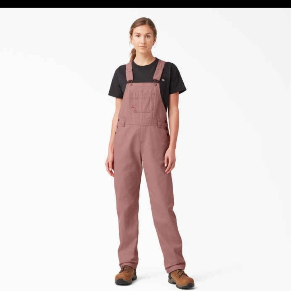 Dickies Women's Pink Jeans Overalls